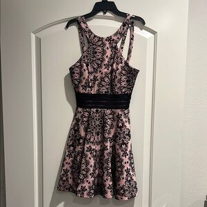 City Studio Pink and Black Mini Dress